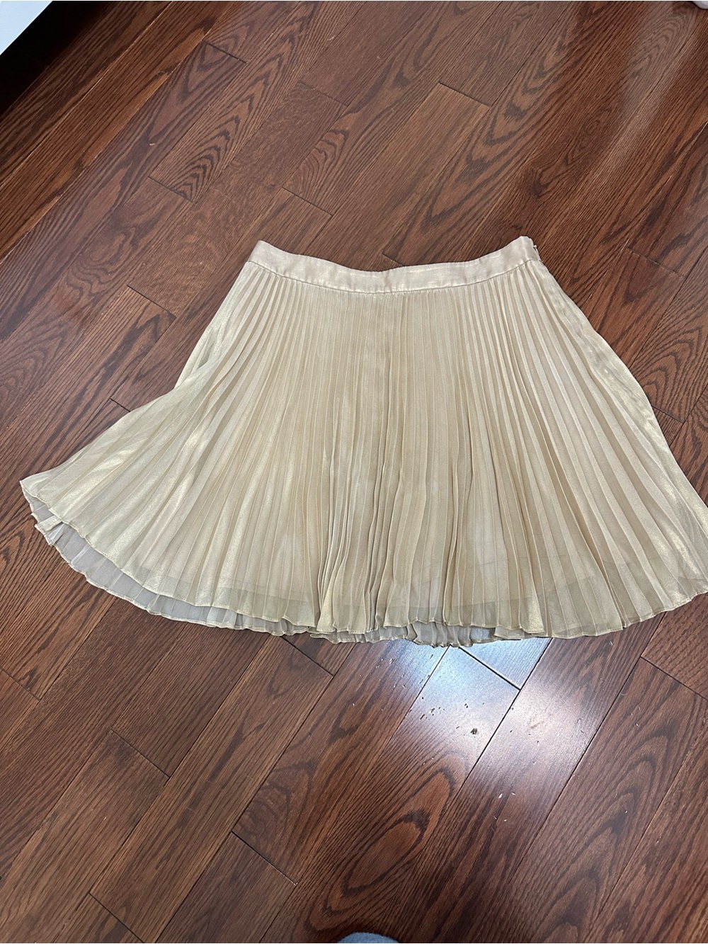 Club Monaco Pleated Cream Circle Skirt